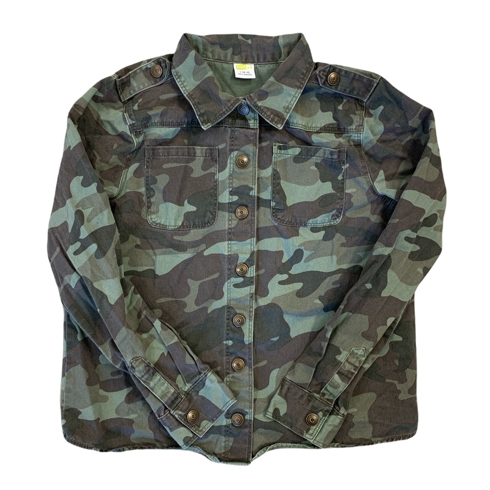 Crazy 8 | Kids Camo Jacket | Snap button | Size L 10-12 |